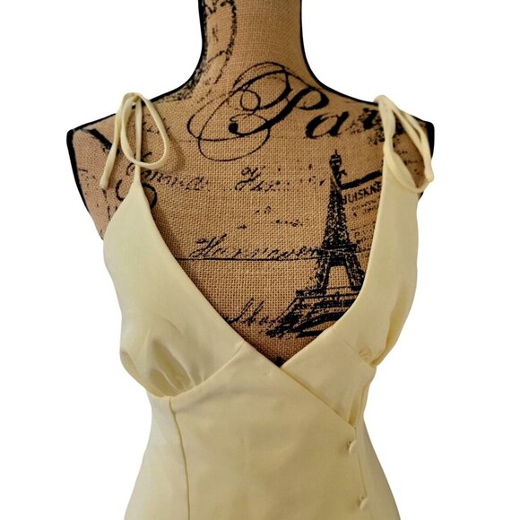 Revolve Camila Coelho Aaliyah Sleeveless Midi Dress Butter Yellow Stretch US -S - Picture 6 of 11